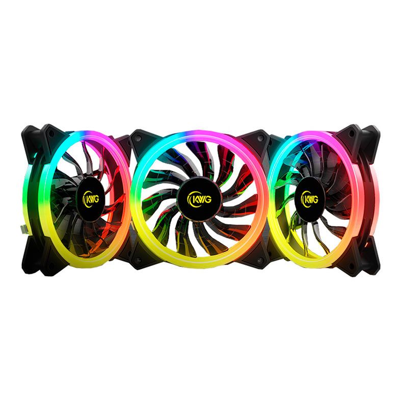Kit Ventoinhas KWG Gemini M1-1203R Ring RGB