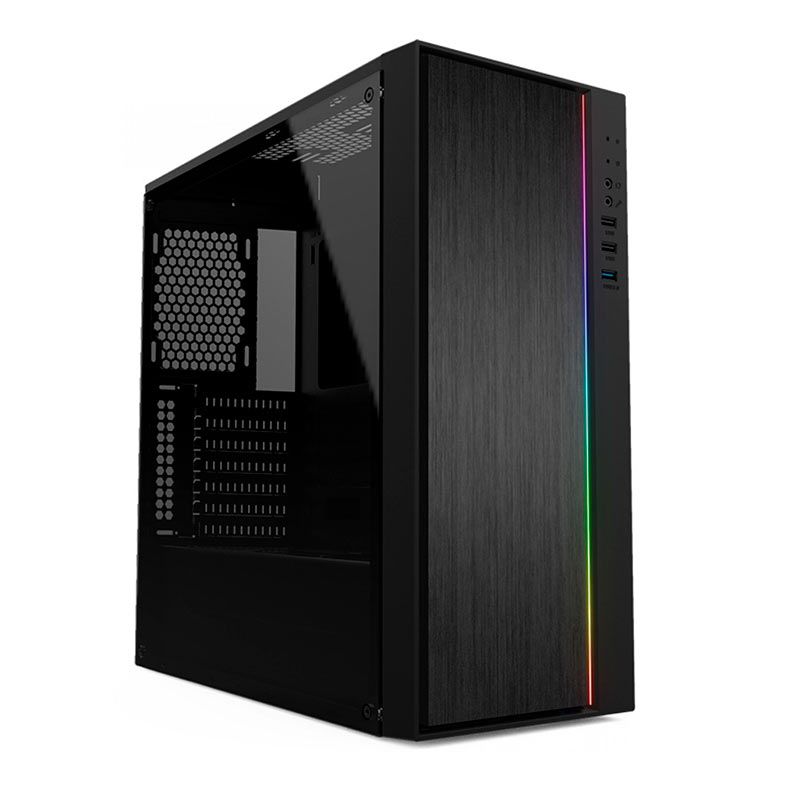 Gabinete Gamer KWG Vela M1 RGB Preto