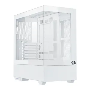Gabinete Gamer Redragon Reflect Pro, Mid-Tower, Lateral de Vidro, Branco, CA-607W