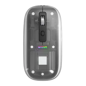 Mouse Marvo M810W, Rainbow, Wireless, 1600DPI, Preto, M810W-BLK