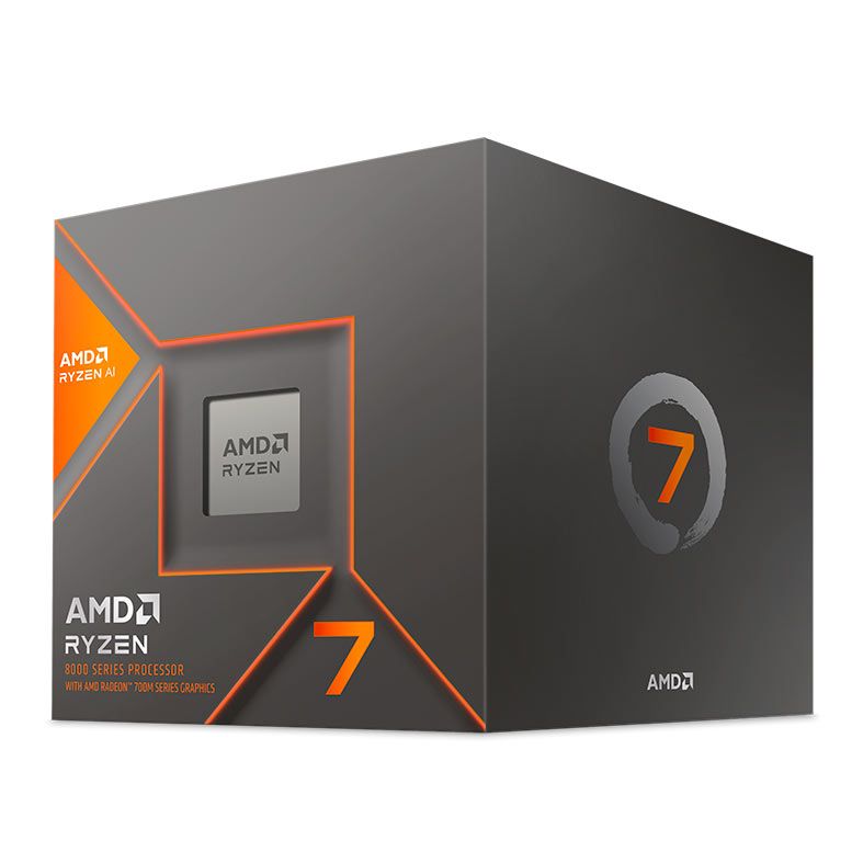 Processador AMD Ryzen 7 8700G, 8-Core, 16-Threads, 4.2GHz (5.1GHz Turbo), Cache 24MB, AM5, 100-100001236BOX
