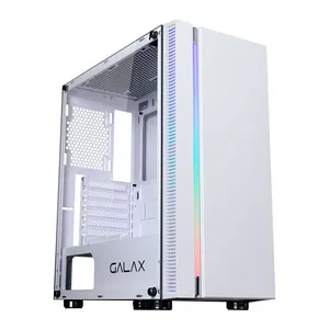 Gabinete Galax Quasar Lateral Vidro Temp Branco, GX600 WH