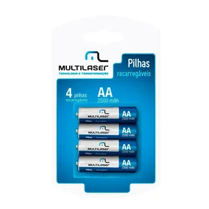 Pilhas Recarregaveis Multi 4 Pilhas AA 2500mAh, CB052