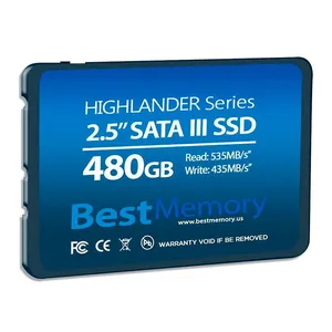 SSD Best Memory Highlander Series, 480GB, Sata III 6GB/s, Leitura 535 MB/s, Gravacao 435 MB/s, BTSDA-480G-535