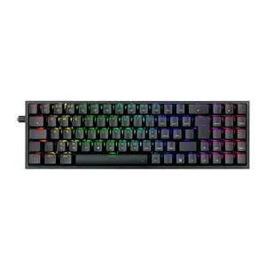 Teclado Mecanico Gamer Redragon Pollux, RGB, Switch Blue, Preto, K628-RGB-B-PT-BLUE