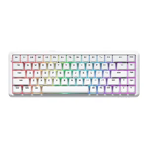 Teclado Magnetico Ajazz AK680 Max HE, RGB, Switch Magnetic Rice, Branco, AK680-MAX-WH