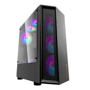 Gabinete Gamer Aigo DarkFlash Melody, Mesh, Mid-Tower, Lateral de Acrilico, Preto, Aigo-DarkFlash-Melody-Preto