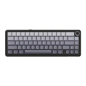 Teclado Mecanico Attack Shark X66, RGB, Switch Strawberry, Tri-Mode, Cinza, X66-GREY