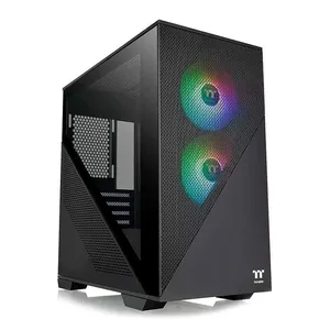 Gabinete Gamer Thermaltake Divider 170 TG, ARGB, Mini-Tower, Lateral de Vidro, Com 2 Fans, Preto, CA-1S4-00S1WN-00
