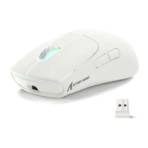 PRE VENDA - Mouse Gamer Attack Shark X5, RGB, 4000DPI, 5 Botoes, Tri-Mode, Branco, X5-WHITE