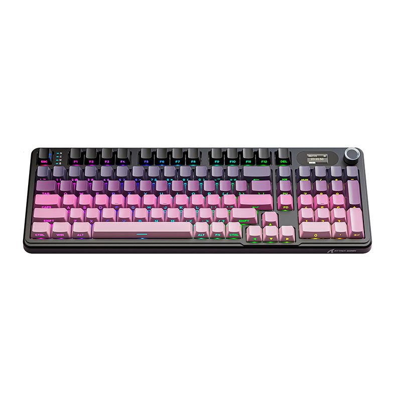 Teclado Attack Shark X98PRO RGB Blueberry Tri-Mode Rosa
