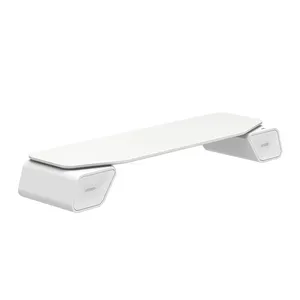 Suporte Elevatorio de Monitor Brateck, com Caixa de som, Branco, Bluetooth, STB-211L