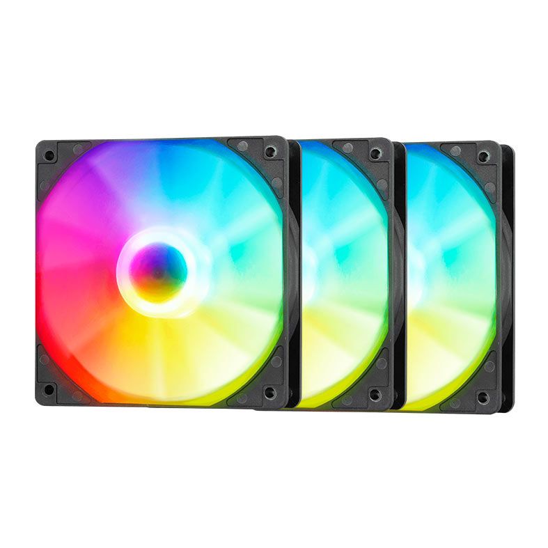 Kit Ventoinhas Aigo Darkflash C7 Rainbow 3x120mm