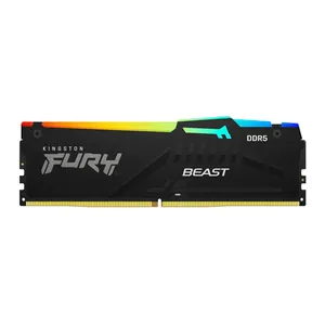 Memoria Kingston Fury Beast, RGB, 16GB (1x16GB), DDR5, 5200MHz, C36, Preto, KF552C36BBEA-16