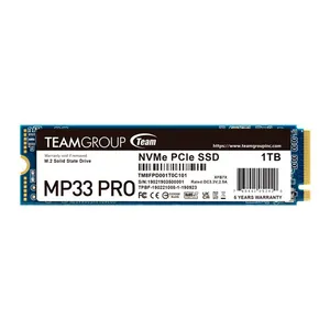 SSD Team Group MP33 Pro, 1TB, M.2 2280, PCIe NVMe, Leitura 2100MB/s, Gravacao 1700MB/s, TM8FPD001T0C101