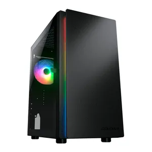 Gabinete Gamer Cougar Purity RGB, Lateral de Vidro, Com 1 Fan, Preto, 385PC40.0001