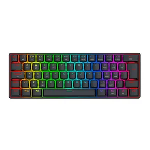 Teclado Mecanico Redragon Jax Pro, RGB, ABNT2, Switch Marrom, Wireless, Preto, K613-KBS PT-BROWN