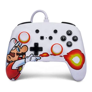 Controle PowerA Fireball Mario, USB, Para Nintendo Switch, Branco, 1526549-01