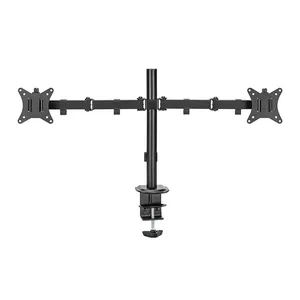 Suporte Para 2 Monitores Brateck LDT66 C024, 17 Pol. a 32 Pol., Preto, LDT66-C024