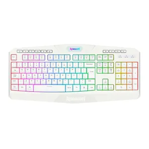 Teclado Gamer Redragon Harpe2 RGB, ABNT2, Branco, K503W-RGB-V2