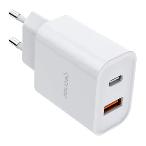 Carregador Geonav SuperPower Duo USB-A e USB-C Power Delivery 20W Quick Charge 18W Branco, CH20PDQC
