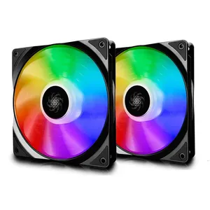 Kit Ventoinhas DeepCool CF140 2x140mm RGB, DP-FA-RGB-CF140-2