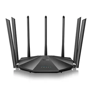 Roteador Tenda AC23, 2100Mbps, Wireless Dual Band, 7 Antenas, Preto, TENDA-AC23