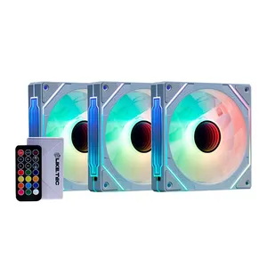 Kit Ventoinhas LikeTec Enigma Snow, ARGB, 3x120mm, Branco, LF-KITARGB-ENIGMA-2080