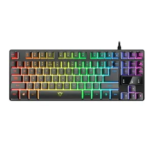Teclado Gamer Trust GXT 833 Thado, RGB, TKL, ABNT2, Preto, T24295
