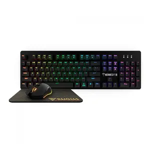 Combo Gamer Gamdias Hermes P1 3x1, RGB, Teclado, Mouse 3200DPI, Mousepad Pequeno, HERMESP1B-3IN1-COMBO