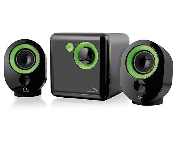 Caixa De Som Multi 2.1 Bivolt 16w Rms Verde, SP142