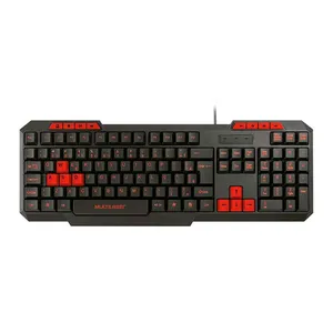 Teclado Gamer Multi Multimidia Slim Vermelho, TC242