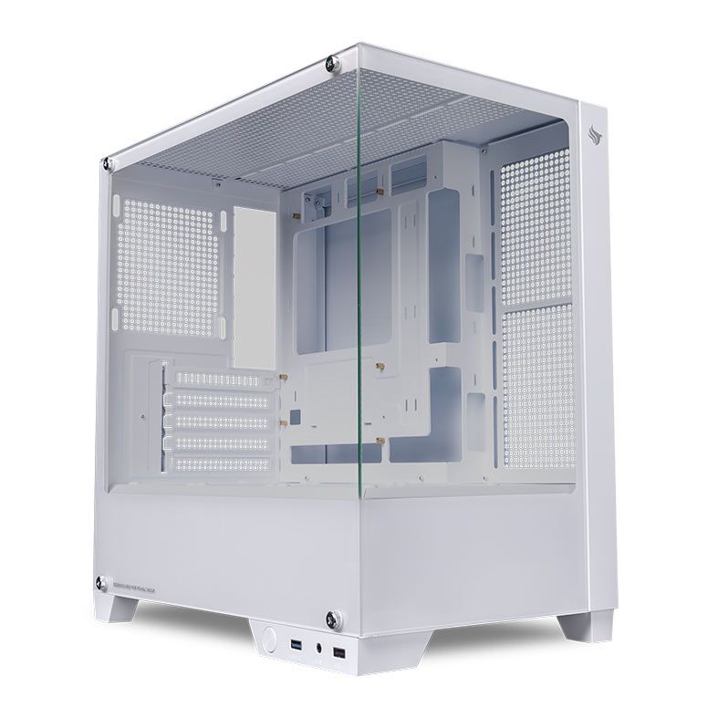 Gabinete Gamer Pichau Magpie 4XB Mini-Tower Lateral de Vidro Branco PG-MAG4XB-WH