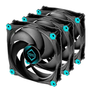 Kit Ventoinhas Iceberg Thermal IceGale Silent, 3x120mm, Preto, ICEGALE12S-BBT-3A