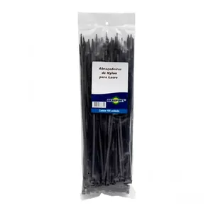 Abracadeiras De Nylon Brasfort, 2,5x100mm, 100un, Preta, ABRAC-BRAS100