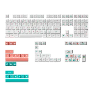 Conjunto de Teclas Akko JDA Profile, PBT Dye Subbed, Akafuji, AKKO-KEYCAP-AKAFUJI