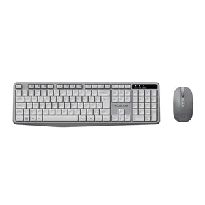 Kit Teclado e Mouse BlueCase BMTW01, 2400DPI, ABNT2, Wireless, Cinza, BMTW01-GY