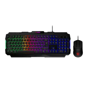 Kit Teclado e Mouse MSI Forge GK100, RGB, 6400DPI, FORGE-GK100-COMBO-US