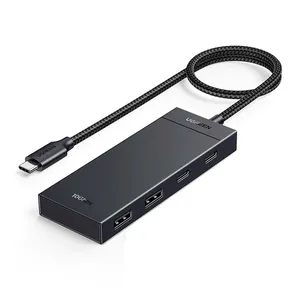 Adaptador Ugreen Hub Com 2P USB-C 3.2 e 2P USB-A 3.2, Preto, CM806
