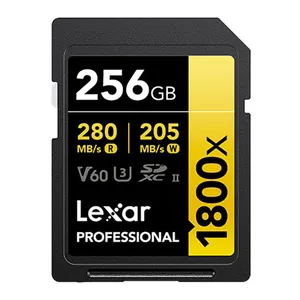 Cartao de Memoria Lexar Professional 1800x Gold Series, 256GB, SDXC UHS-II, LSD1800256G-BNNNU
