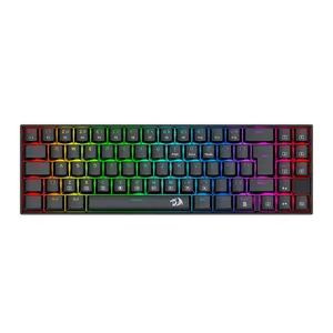 Teclado Mecanico Redragon Deimos, RGB, Switch Marrom, Wireless, Preto, K599-KNS