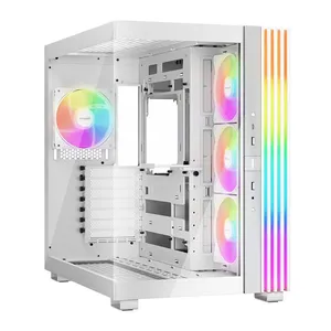 Gabinete Gamer Be Quiet! Light Base 600 LX, ARGB, Mid-Tower, Lateral de Vidro, Com 4 Fans, Branco, BGW68