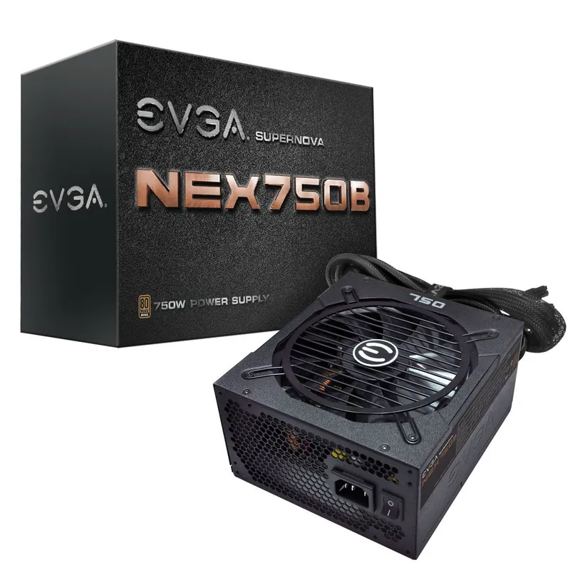 Fonte EVGA SuperNova 750B1 750W 80 Plus Bronze, PFC Ativo, 110-B1-0750-VR - BOX