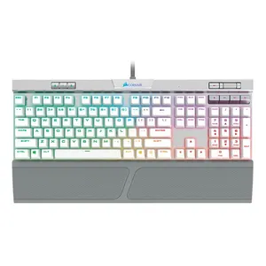 Teclado Mecanico Corsair K70 MK.2 RapidFire RGB Switch Cherry MX Speed US Branco, CH-9109114-NA