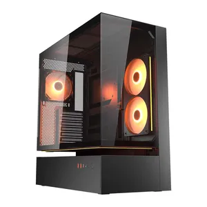 Gabinete Gamer Cougar CFV235, Mid Tower, Lateral de Vidro, Com 1 Fan Unity de 240mm Invertida + 1 Fan aRGB de 120mm, Preto, 382DA40.0001