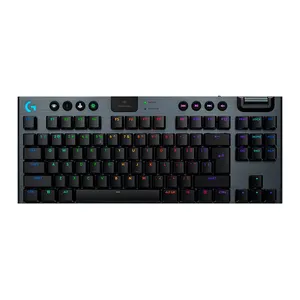 Teclado Mecanico Gamer Logitech G915 X LightSpeed TKL, RGB, Bluetooth, Switch Marrom, Preto, 920-012715
