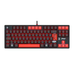 Teclado Mecanico Redragon Flamengo Nation, Switch Marrom, Preto e Vermelho, FL576