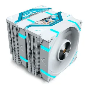 Cooler Para Processador Valkyrie Mist, Dual Tower, ARGB, 120mm, Branco e Azul, DL125-MIST-WH-BL