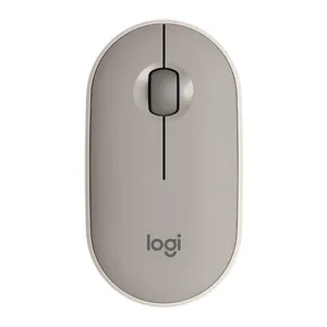 Mouse Logitech Pebble M350, Wireless, Cinza Areia, 910-006658