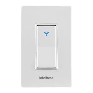 Interruptor Inteligente Para Iluminacao Intelbras, Wi-Fi, 1 Botao, Bivolt, Branco, EWS-101-I